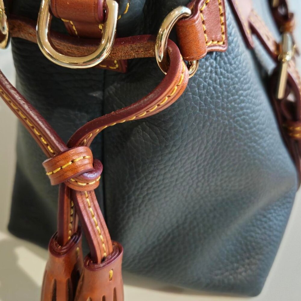 Dooney & Bourke Dark Grey Domed Satchel Bag - Picture 4 of 13